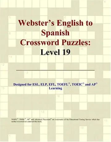 Cover of Webster's English to Spanish Crossword Puzzles