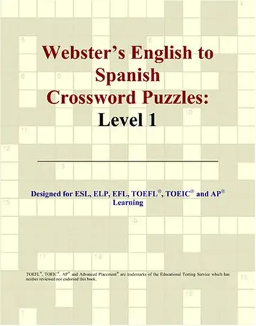 Cover of Webster's English to Spanish Crossword Puzzles