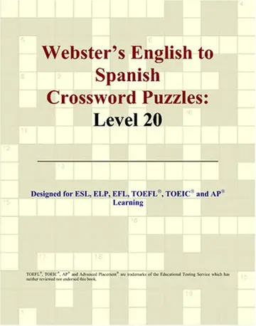 Cover of Webster's English to Spanish Crossword Puzzles