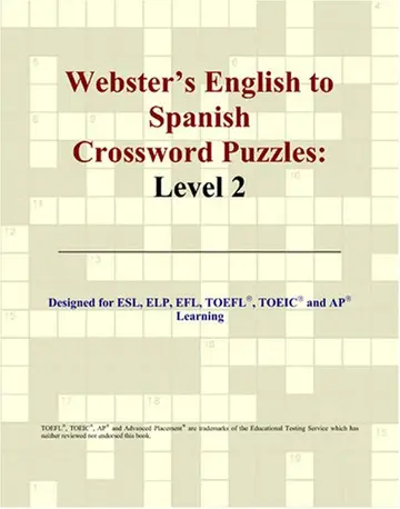 Cover of Webster's English to Spanish Crossword Puzzles