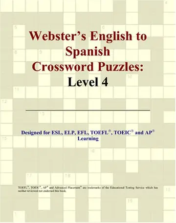 Cover of Webster's English to Spanish Crossword Puzzles