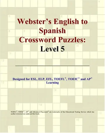 Cover of Webster's English to Spanish Crossword Puzzles