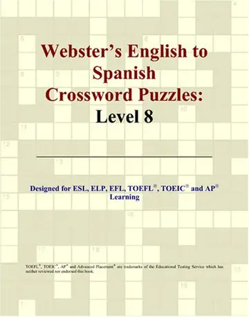 Cover of Webster's English to Spanish Crossword Puzzles