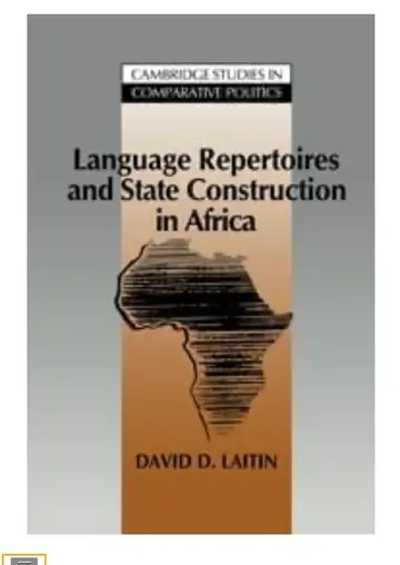 Cover of Language Repertoires and State Construction in Africa