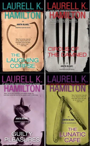 Cover of Laurell K. Hamilton Boxed Set - Guilty Pleasures, the Laughing Corpse, Circus of the Damned and the Lunatic Cafe