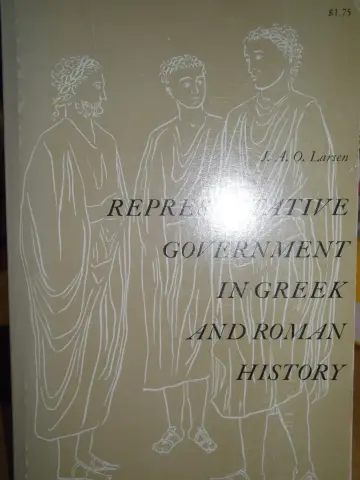 Cover of Representative Government in Greek and Roman History