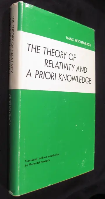 Cover of Theory of Relativity and A Priori Knowledge