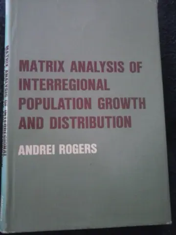 Cover of Matrix Analysis of Interregional Population Growth and Distribution