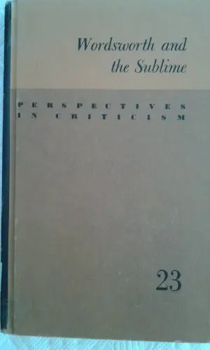 Cover of Wordsworth and the Sublime