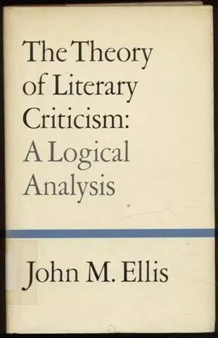 Cover of The theory of literary criticism