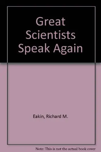 Cover of Great Scientists Speak Again