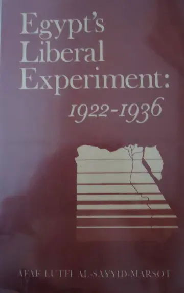 Cover of Egypt's Liberal Experiment, 1922-36