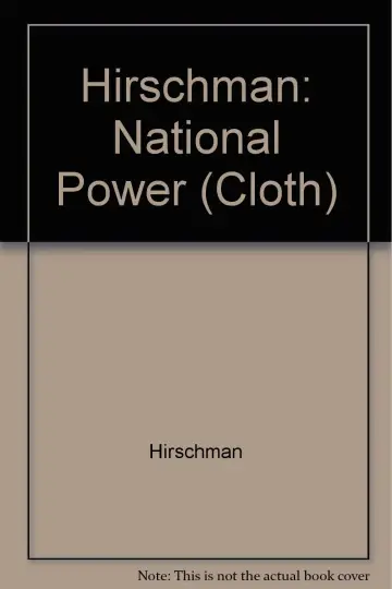 Cover of Hirschman