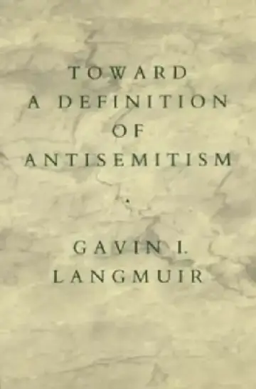 Cover of Toward a Definition of Antisemitism