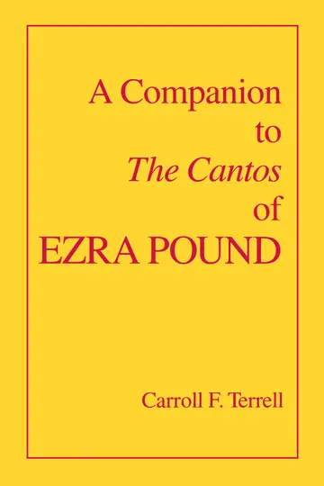 Cover of A Companion to the Cantos of Ezra Pound V 1&2 Combined