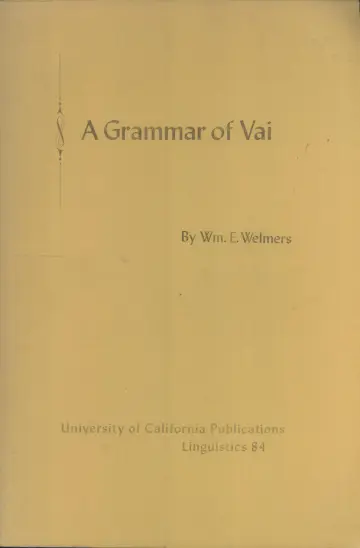 Cover of Grammar of the Vai