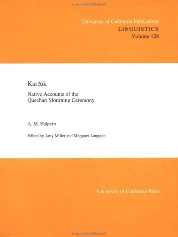 Cover of Karzuk – Native Accounts of the Quechan Mourning Ceremony