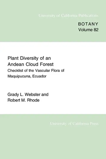 Cover of Plant Diversity of an Andean Cloud Forest