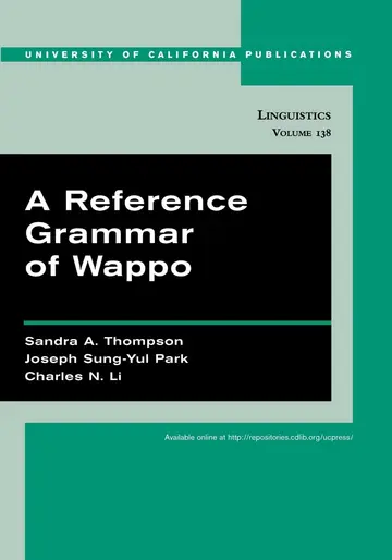 Cover of A Reference Grammar of Wappo
