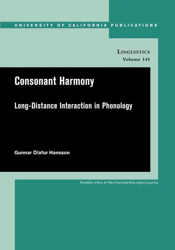 Cover of Consonant Harmony