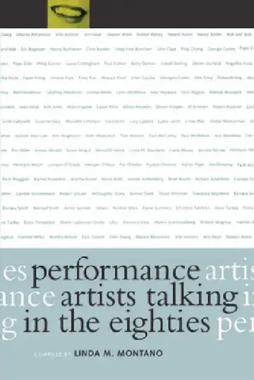 Cover of Performance Artists Talking in the Eighties