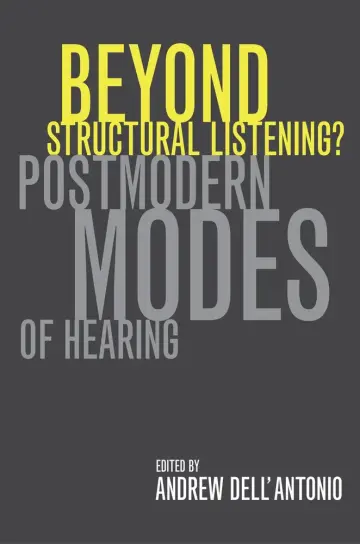 Cover of Beyond Structural Listening?