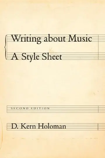 Cover of Writing About Music – Style Sheet 2e