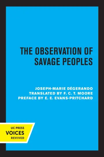 Cover of The Observation of Savage Peoples