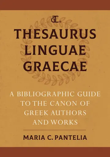 Cover of Thesaurus Linguae Graecae