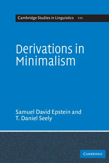 Cover of Derivations in Minimalism