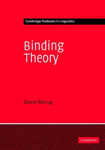 Cover of Binding Theory