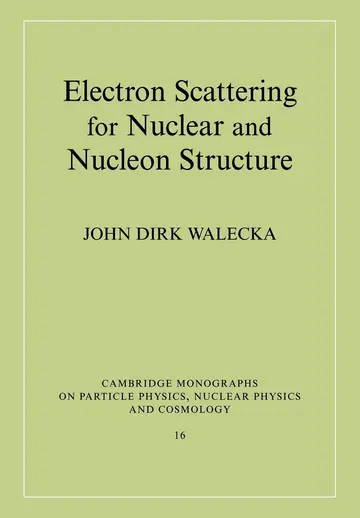 Cover of Electron Scattering for Nuclear and Nucleon Structure