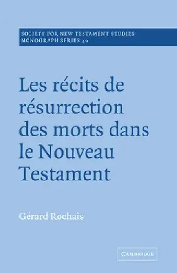 Cover of Les Recits de Resurrection Des Morts Dans Le Nouveau Testament