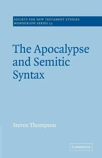 Cover of The Apocalypse and Semitic Syntax