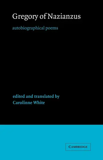 Cover of Gregory of Nazianzus