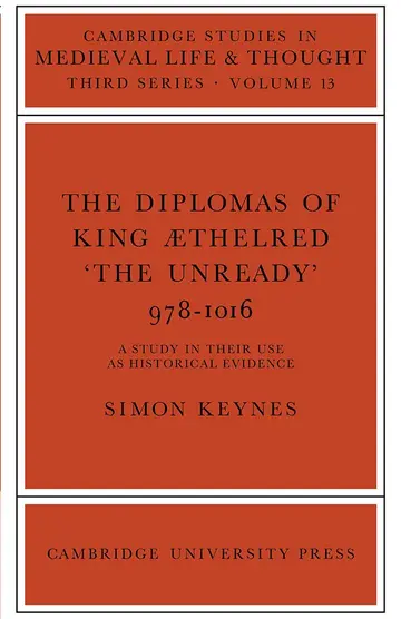 Cover of The Diplomas of King Aethlred 'the Unready' 978–1016
