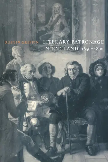 Cover of Literary Patronage in England, 1650–1800