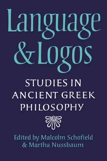 Cover of Language and Logos
