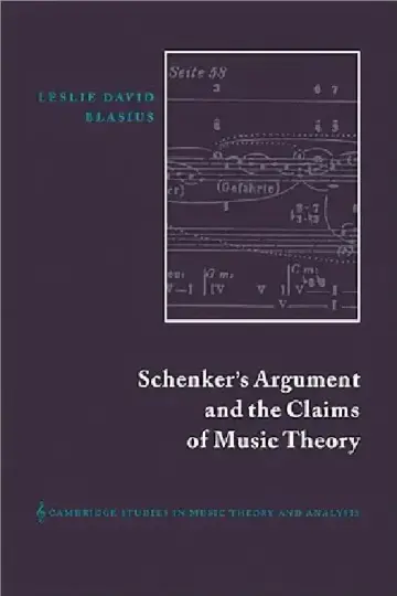 Cover of Schenker's Argument and the Claims of Music Theory