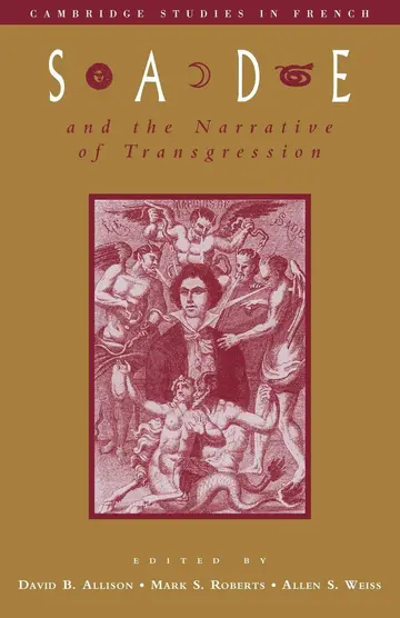 Cover of Sade and the Narrative of Transgression