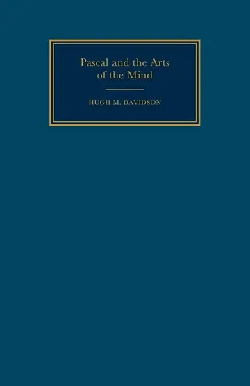 Cover of Pascal and the Arts of the Mind