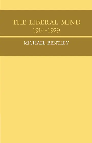 Cover of The Liberal Mind 1914-29