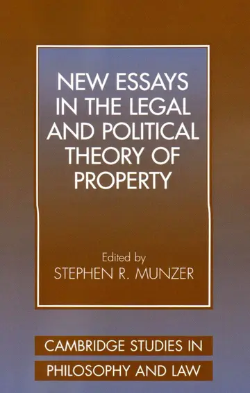 Cover of New Essays in the Legal and Political Theory of Property