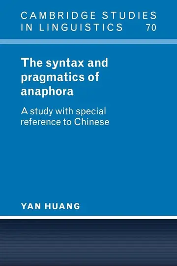 Cover of The Syntax and Pragmatics of Anaphora
