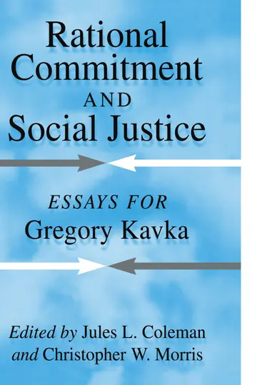 Cover of Rational Commitment and Social Justice