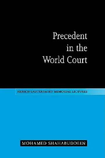 Cover of Precedent in the World Court