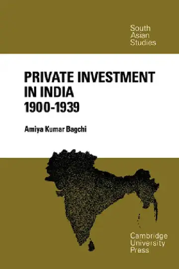 Cover of Private Investment in India 1900 1939