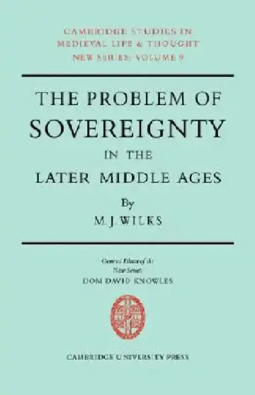 Cover of The Problem of Sovereignty in the Later Middle Ages