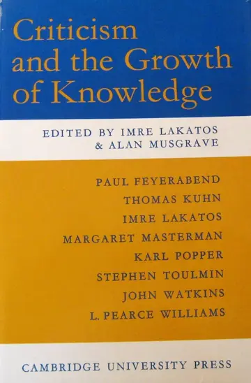 Cover of Criticism and the Growth of Knowledge