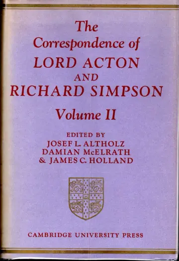 Cover of The Correspondence of Lord Acton and Richard Simpson